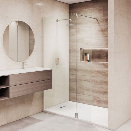 Душевая перегородка RGW Walk In 351005123-11 120х195 стекло прозрачное профиль хром