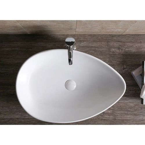 Раковина из сантехнического фарфора Cerutti SPA CR7030 70х40 накладная цвет белый без отверстий под смеситель - фото 2