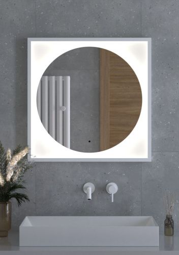Зеркало с подсветкой Defesto ECLIPSE DF 2227R 70х70 подвесное - фото 3