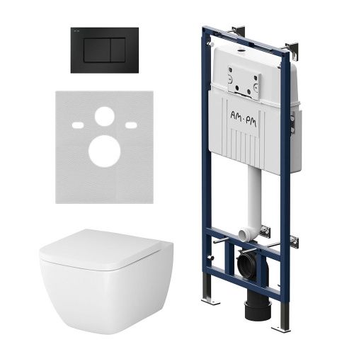 Комплект унитаз с инсталляцией с клавишей смыва Am.Pm Gem IS100238.901701