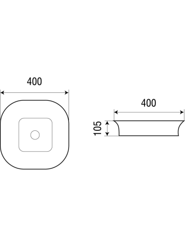 Раковина из сантехнического фаянса WeltWasser WW SK 10000003833 40х40 подвесная цвет белый без отверстий под смеситель - фото 2