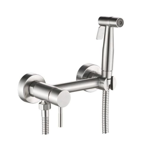 Гигиенический душ со смесителем Haiba HB5520 нержавеющая сталь - фото 2