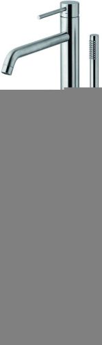 Смеситель для ванны Paffoni Light LIG032ST напольный нержавеющая сталь