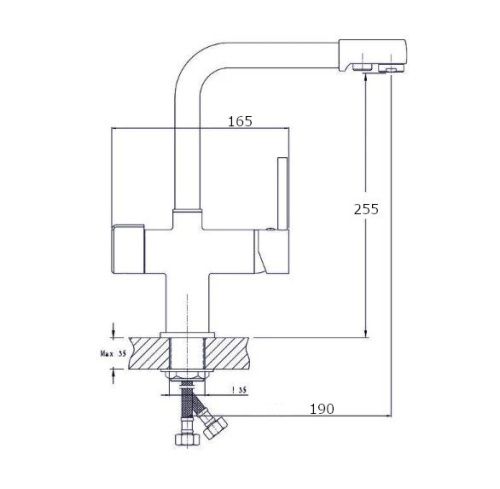 Смеситель для кухни Rush Gozo MS9035-31 на мойку хром - фото 2