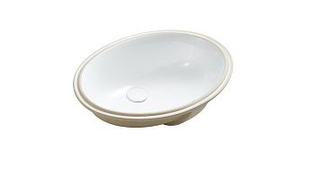 Раковина из сантехнического фарфора Aquatek AQ0181-00 50х40 встраиваемая цвет белый без отверстий под смеситель