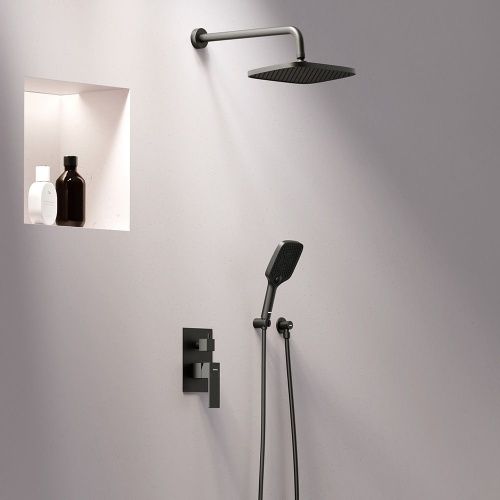 Душевая система Damixa Gala 953520300 встраиваемая в стену цвет черный - фото 3