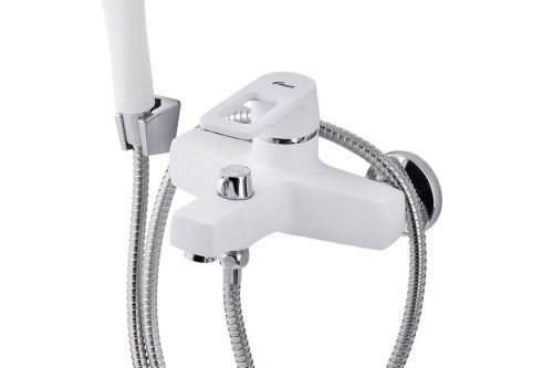 Смеситель для ванны и душа FAUZT FZs-W61 настенный белый - фото 2