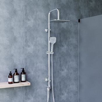 Душевая стойка Dorff Norma D0712000 настенная цвет хром/серый