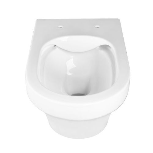 Унитаз подвесной CHARUS TORRE BIANCA EWC700-124W белый с сиденьем микролифт безободковый каскадный смыв - фото 3
