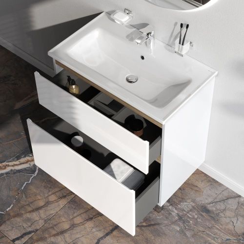 Тумба под раковину Am.Pm X-Joy M85AFSX0802WG 80х40 напольная цвет белый - фото 4