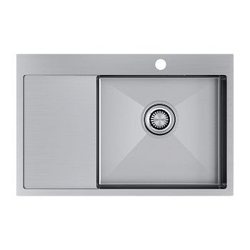 Кухонная мойка Paulmark VELTEN 78F PM807851-BSR 80х50 цвет серый поверхность брашированная