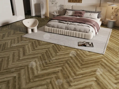Ламинат Alpine Floor Herringbone 8 Pro New LF102-9 Дуб Марсель толщина 0.8 см 33 класс 606х101 - фото 5