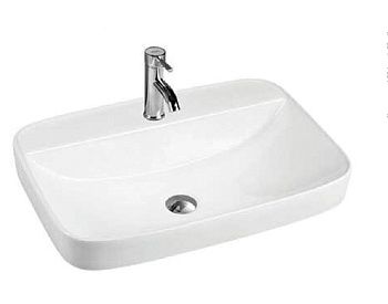 Раковина керамическая Art&Max AM6400 60х40 полувстраиваемая цвет белый