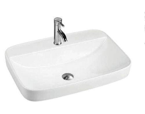 Раковина керамическая Art&Max AM6400 60х40 полувстраиваемая цвет белый