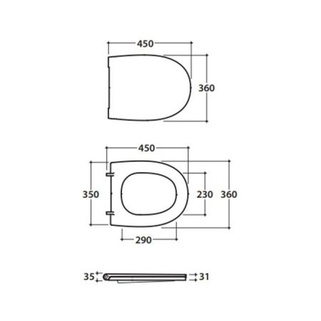 Крышка сиденье для унитаза Globo 4ALL MDR20.SK