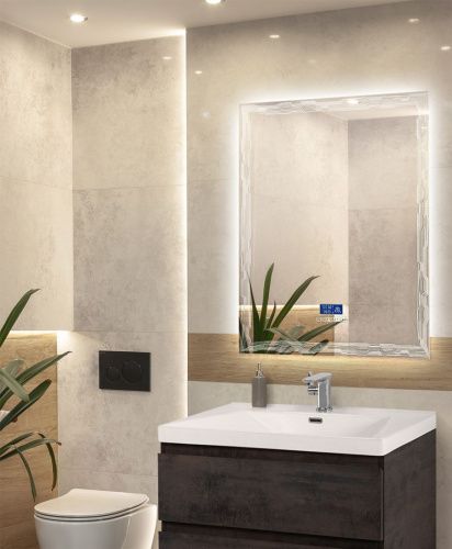 Зеркало с подсветкой Cezares 45062 80х90 подвесное - фото 2