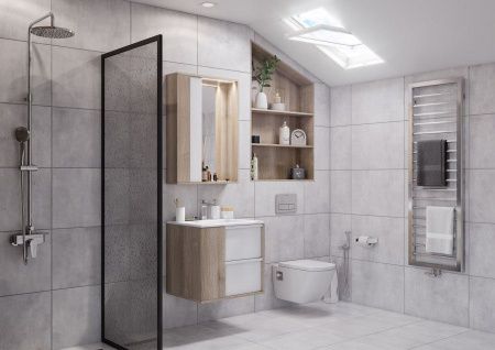 Тумба под раковину Aquaton Бостон 1A252501BN010 60х50 подвесная цвет коричневый