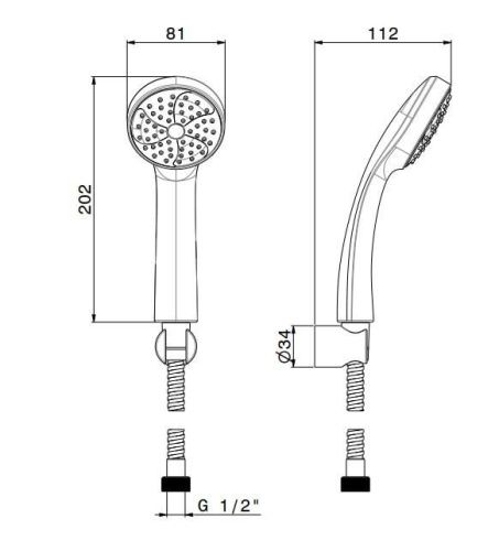 Душевая лейка Kerama Marazzi PIANO 852KM.21.018 цвет хром - фото 2