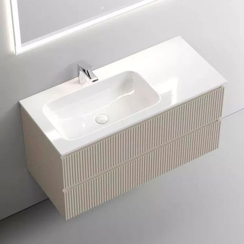 Тумба под раковину Sancos SNOB T SNT100LCE 100х40 подвесная цвет бежевый - фото 2