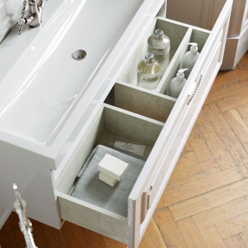 Тумба под раковину Aqwella Y Emp.01.10/W 100х40 подвесная цвет белый - фото 3