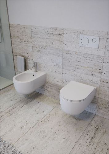 Унитаз подвесной Olympia Milady MILSET01 белый с сиденьем микролифт безободковый - фото 2