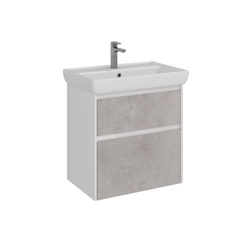 Тумба под раковину LeMark Combi LM03C70T-Beton 60х40 напольная цвет серый/белый