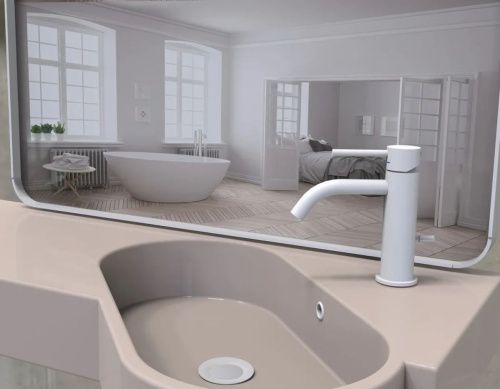 Смеситель Paffoni Light LIG071BO на раковину белый - фото 3