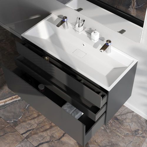 Тумба под раковину Am.Pm Inspire V2.0 M50AFHX1203GM 120х50 подвесная цвет серый - фото 4