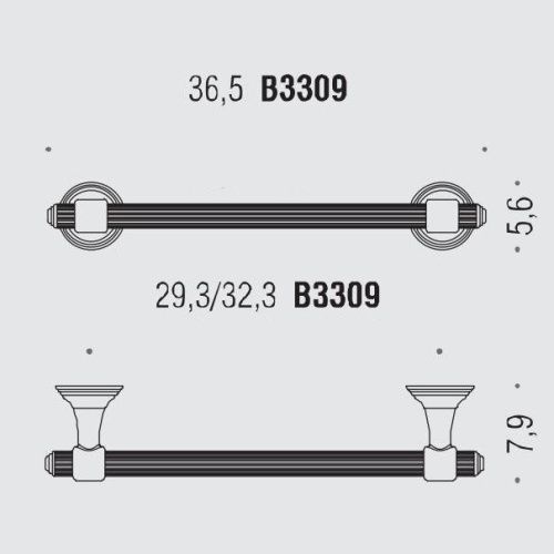 Полотенцедержатель Colombo Hermitage B3309.CR - фото 2