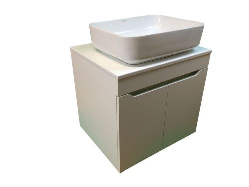 Тумба с раковиной Sintesi STL.W7019_SIN-LVB-APP-409 60х60 подвесная цвет белый - фото 4