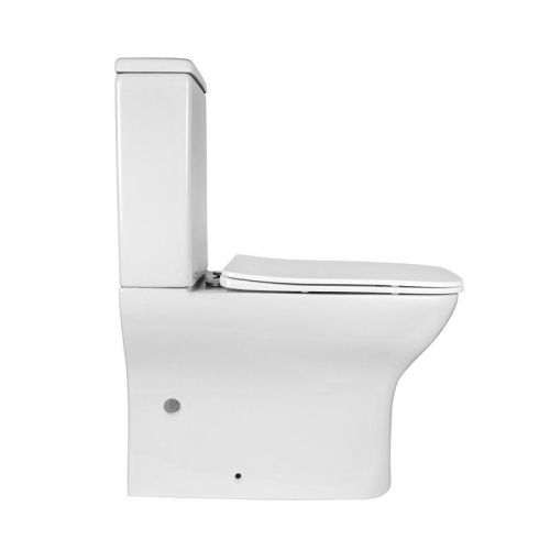 Унитаз напольный с бачком Bond Cube F09-00 белый с сиденьем безободковый душевой смыв - фото 5