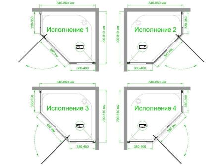Душевой уголок Royal Bath TR RB8580TR-T-BL 85х80 стекло прозрачное профиль черный без поддона