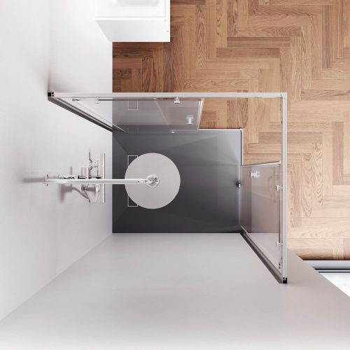 Душевой уголок Am.Pm X-joy W94G-403-100280-MТ1К 100х80 стекло прозрачное профиль хром без поддона - фото 4