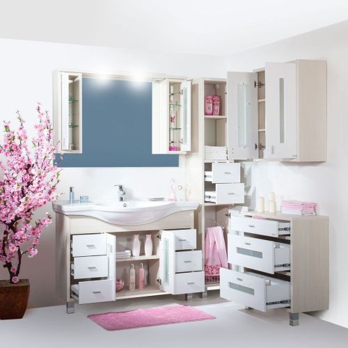 Зеркало-шкаф Бриклаер Бали 4627125411984 120х80 подвесной цвет белый/бежевый - фото 4