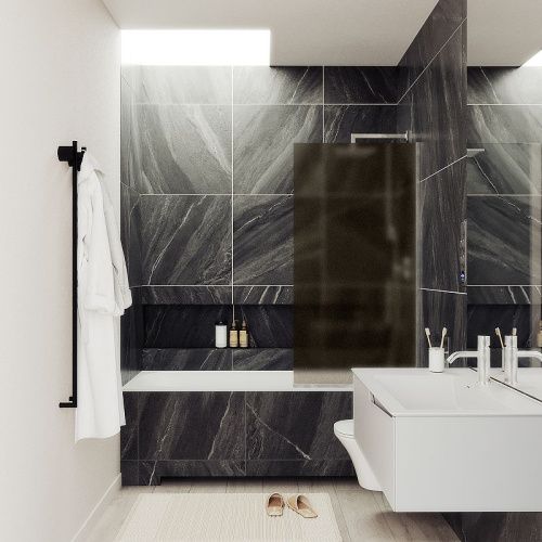 Душевая шторка на ванну Maybah Glass MGV-77-5у 90х140 стекло тонированное профиль хром ориентация универсальная - фото 2