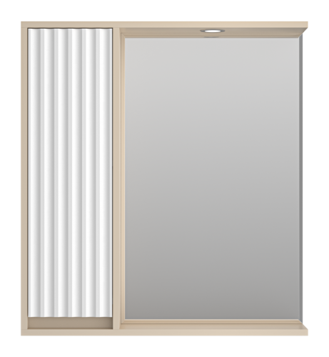 Зеркало-шкаф Brevita Balaton BAL-04075-03-01Л 70х80 подвесной цвет белый/бежевый - фото 2