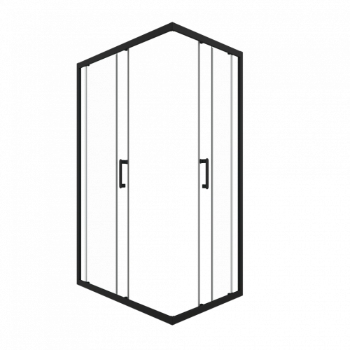 Душевой уголок Тритон Фикс-Блэк Щ0000067442 120х80 стекло прозрачное профиль черный без поддона - фото 4