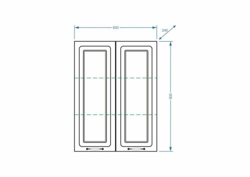 Шкаф Stella Polar Кармела ольха SP-00000189 60х80 подвесной цвет белый - фото 2