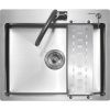 Кухонная мойка Melana ProfLine MLN-R6050H+дозатор+коландером 60х50 цвет серый поверхность матовая