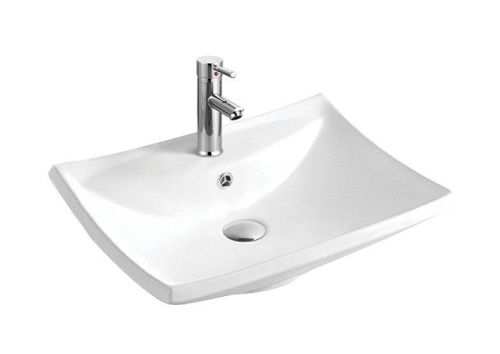 Раковина из сантехнического фарфора Aquatek AQ5518-00 60х50 накладная цвет белый 1 отверстие под смеситель