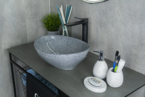 Раковина керамическая Gid Lago 54430 40х30 накладная цвет многоцветный без отверстий под смеситель - фото 2