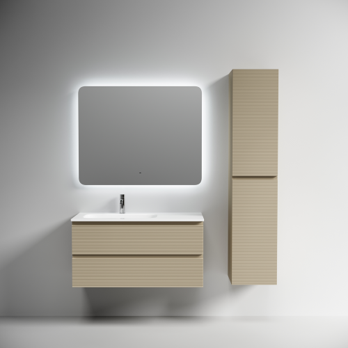 Тумба под раковину Sancos FOLK FL100LCP 100х40 подвесная цвет бежевый - фото 4