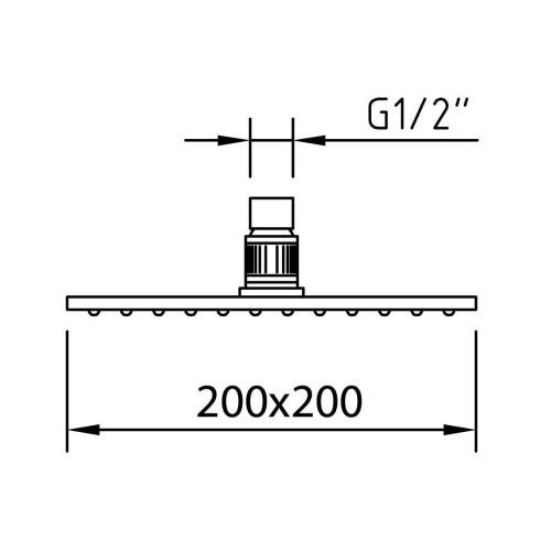 Верхний душ Clever SLIM INOX AIR 99600 20х20 хром - фото 2