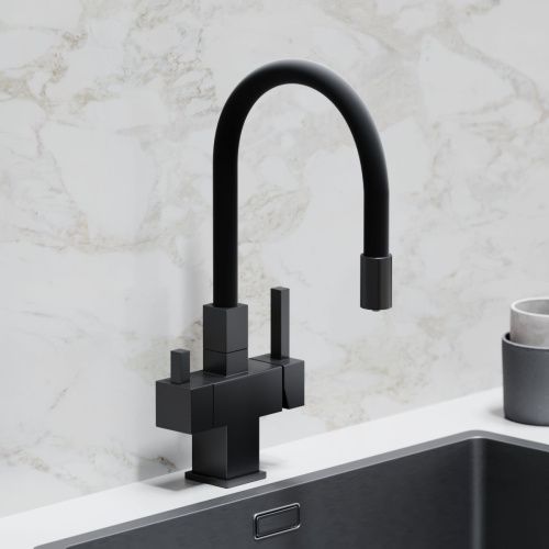 Смеситель для кухни Sancos Arno SC4005MB на мойку черный - фото 4