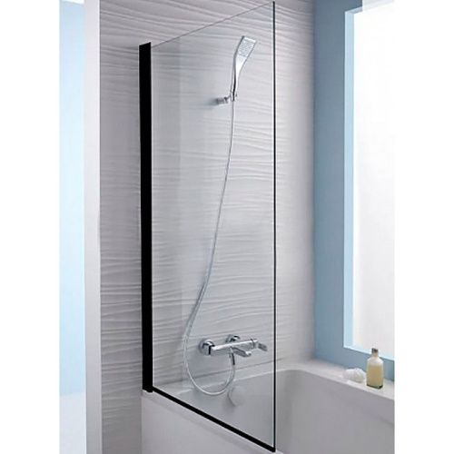 Душевая шторка на ванну Jacob Delafon Struktura E6D042-BL 80х140 стекло прозрачное профиль черный ориентация универсальная - фото 2