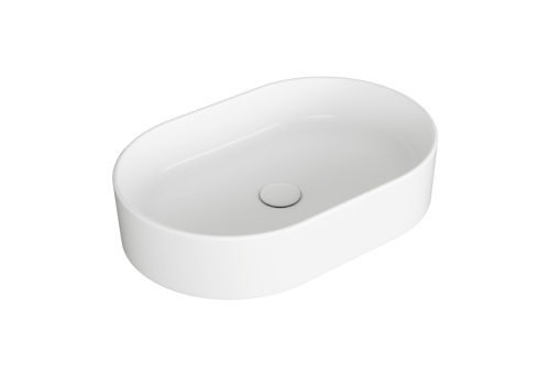 Раковина из сантехнического фаянса Simas Folio FO02bi 60х40 накладная цвет белый без отверстий под смеситель