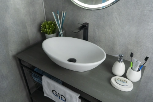 Раковина керамическая Gid Lago 51193 50х30 накладная цвет белый без отверстий под смеситель - фото 2