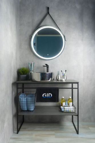 Раковина керамическая Gid 53330 40х40 накладная цвет хром без отверстий под смеситель - фото 4