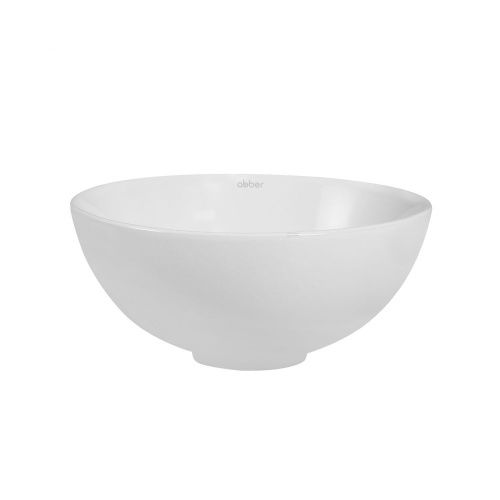 Раковина из сантехнического фаянса Abber BEQUEM AC2106 30х30 накладная цвет белый без отверстий под смеситель - фото 2