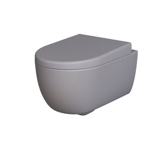 Унитаз подвесной Ambassador Abner 103T20301R-102T20301 серый с сиденьем каскадный смыв